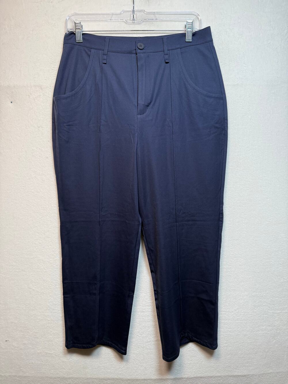 A. Putnam High Rise Crop  Performance Golf Pants, Navy Blue, Size 10
